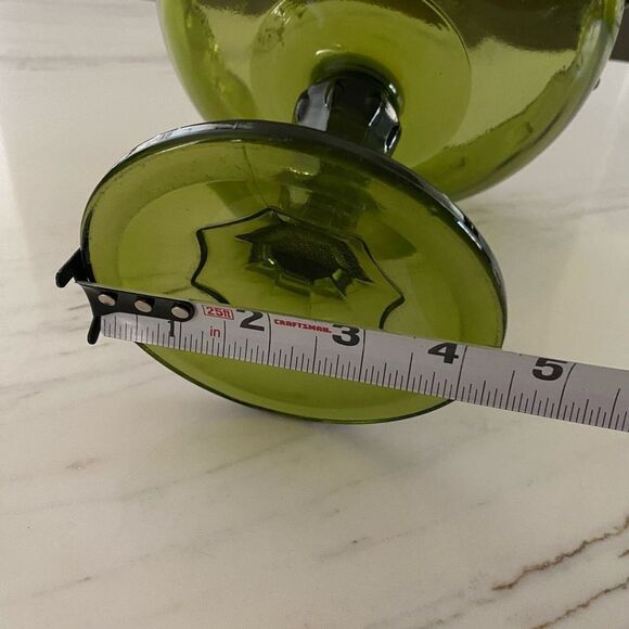 Indiana Glass Large Scallop Compote Pedestal Bowl Teardrop Accent Details - Picture 10 of 10